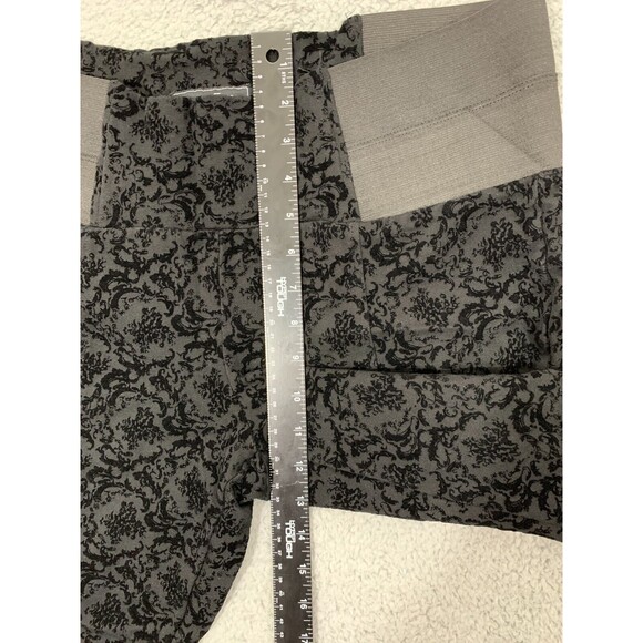 ONE5ONE XL Pull-on Elastic Waist Floral Black Legging Pants Velour CorpCore - Picture 6 of 9